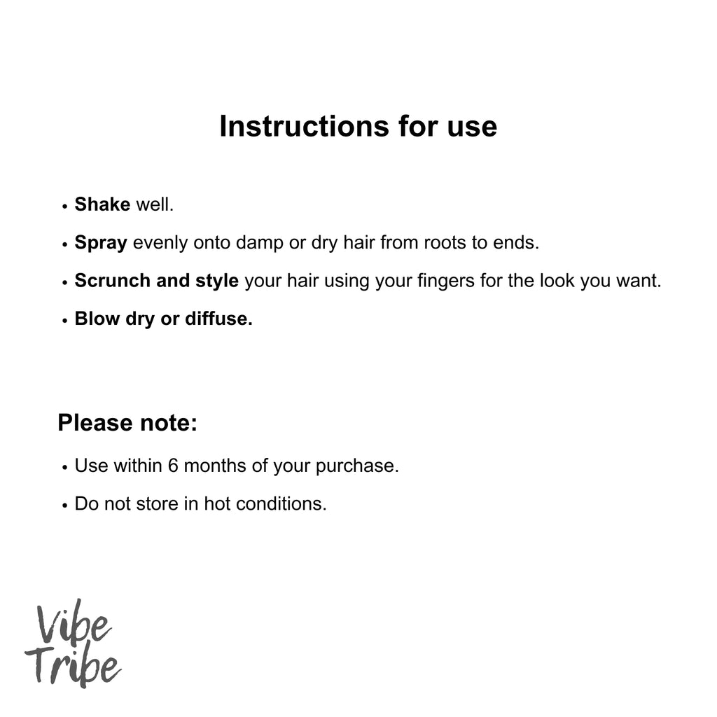 Sea Salt Spray by Vibe Tribe 200ml for Effortless Hair Texture and Volume